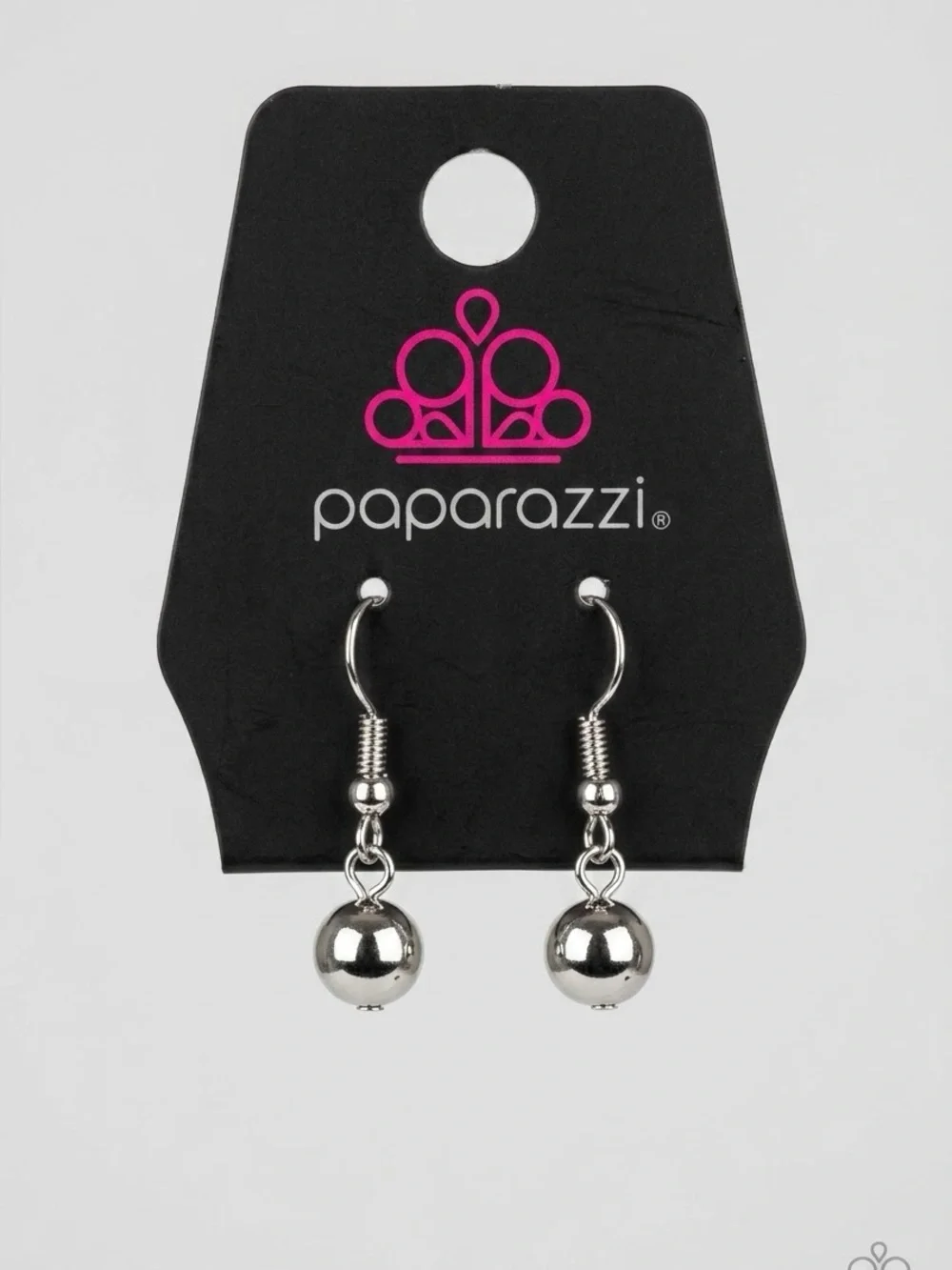 Paparazzi Silver Ball Drop Earrings NWT Hook Backing Fashion Jewelry